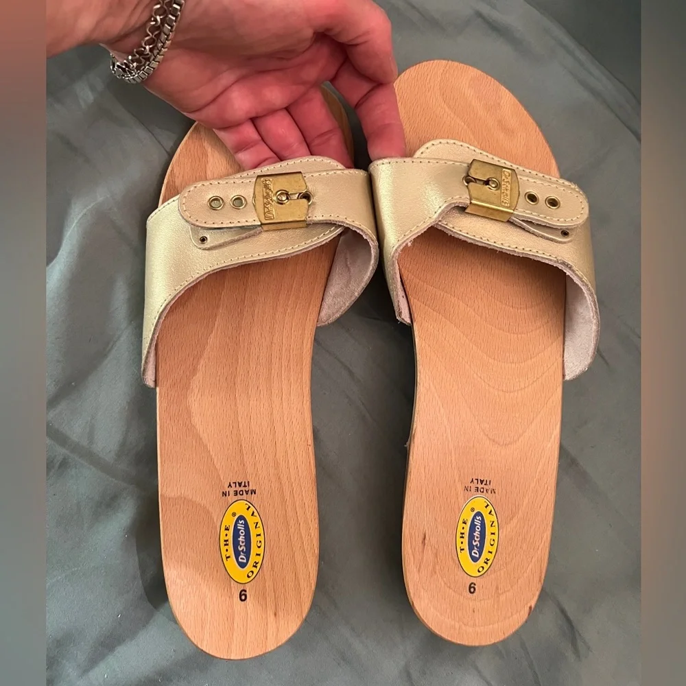 DR. SCHOLLS wood sandals 9 - Picture 3 of 12
